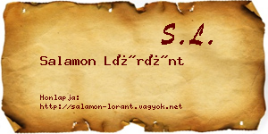 Salamon Lóránt névjegykártya