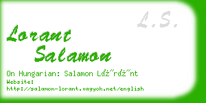 lorant salamon business card